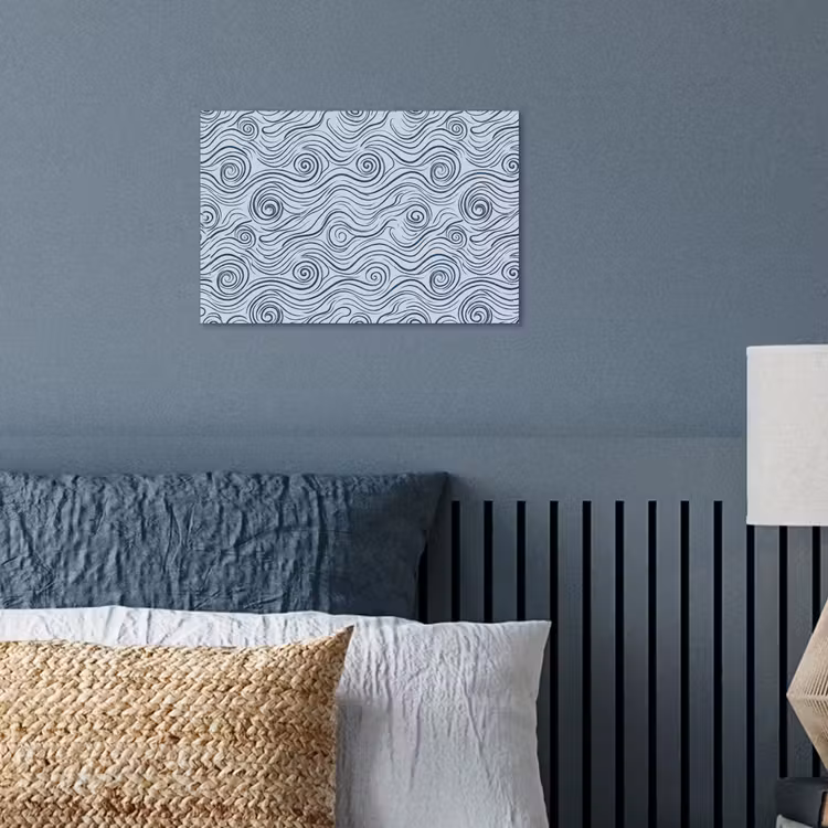 Poster - Patroon - Golven - Abstract - Modern - Blauw — 3