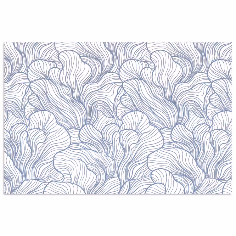 Poster - Patroon - Lijnen - Organisch - Abstract - Blauw — 1