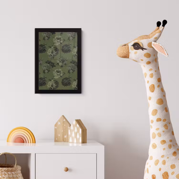 Poster met lijst - Klassiek - botanisch - Olijfgroen - Bloemen — 5