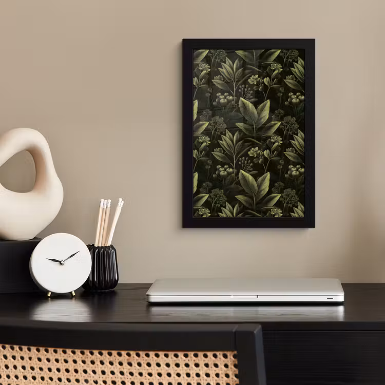 Poster met lijst - Klassiek - Donker - Botanisch - Planten — 3