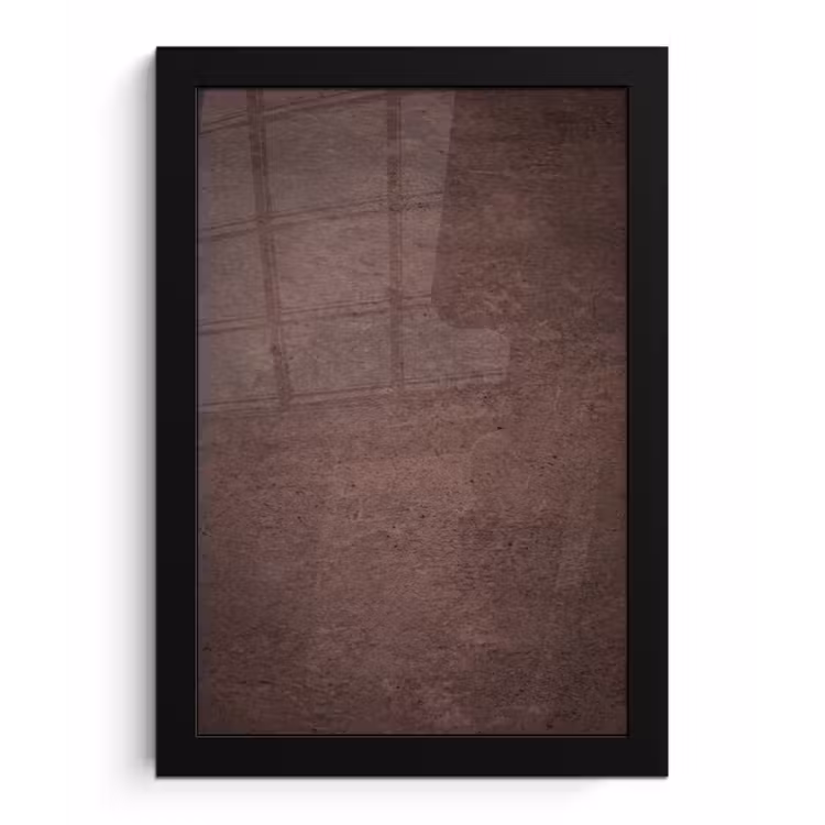 Poster met lijst - Textuur - Beton - Abstract - Donker - Bruin — 1