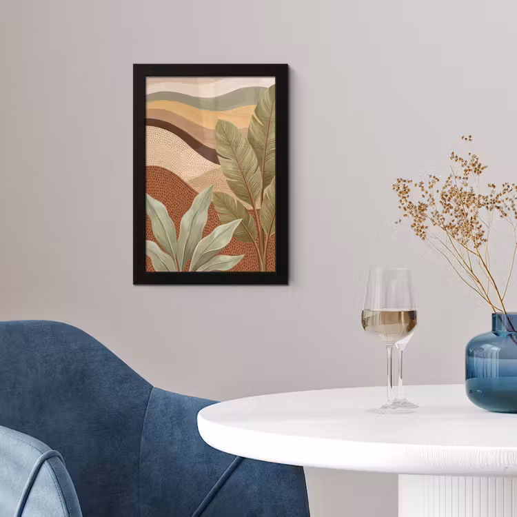 Poster met lijst - Natuur - Bladeren - Landschap - Abstract - Aardetinten — 2
