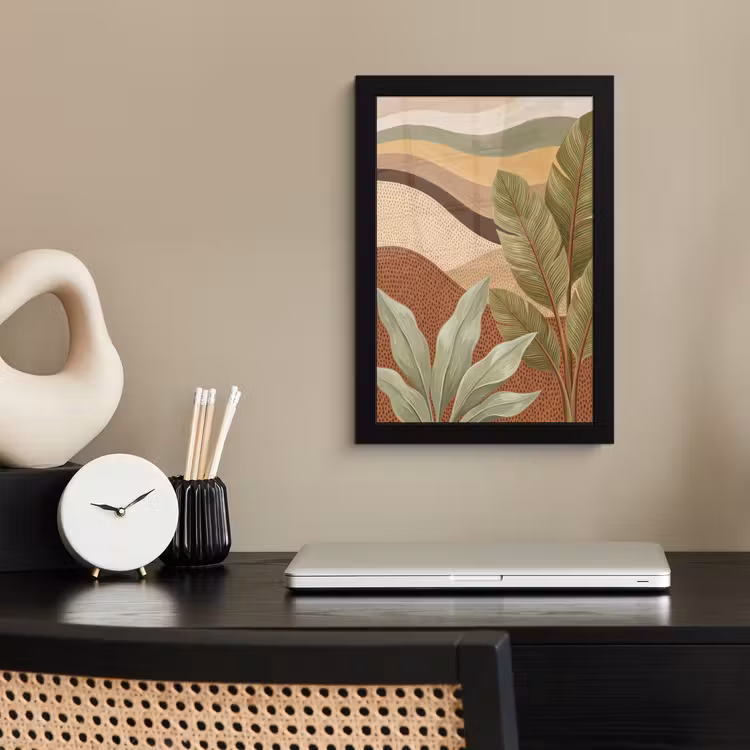 Poster met lijst - Natuur - Bladeren - Landschap - Abstract - Aardetinten — 3