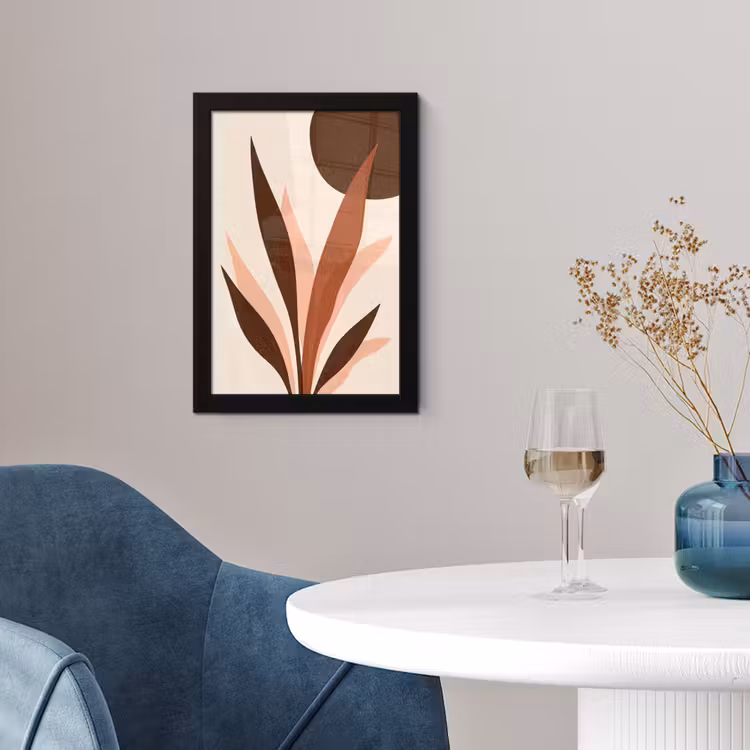 Poster met lijst - Planten - Abstract - Natuur - Bruin — 2