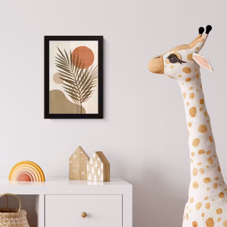 Poster met lijst - Planten - Bladeren - Abstract - Modern - Beige — 5