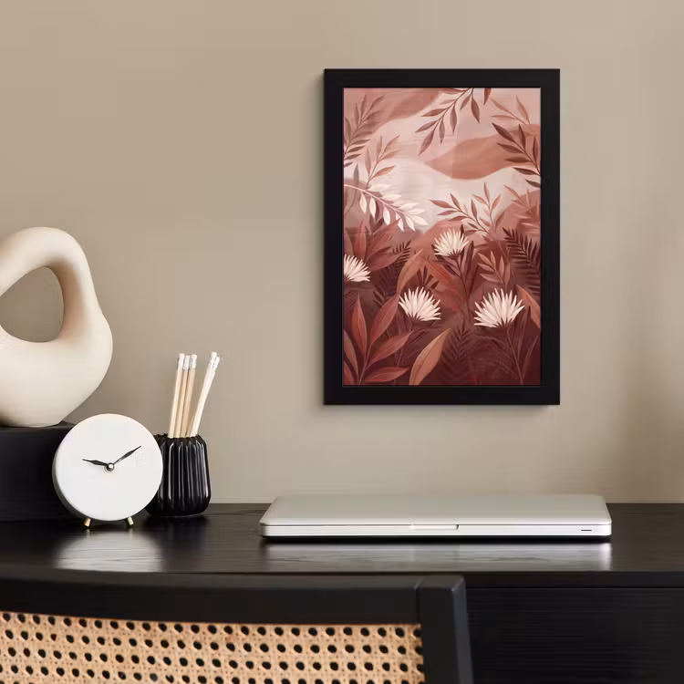 Poster met lijst - Planten - Bladeren - Botanisch - Modern - Bruin — 3