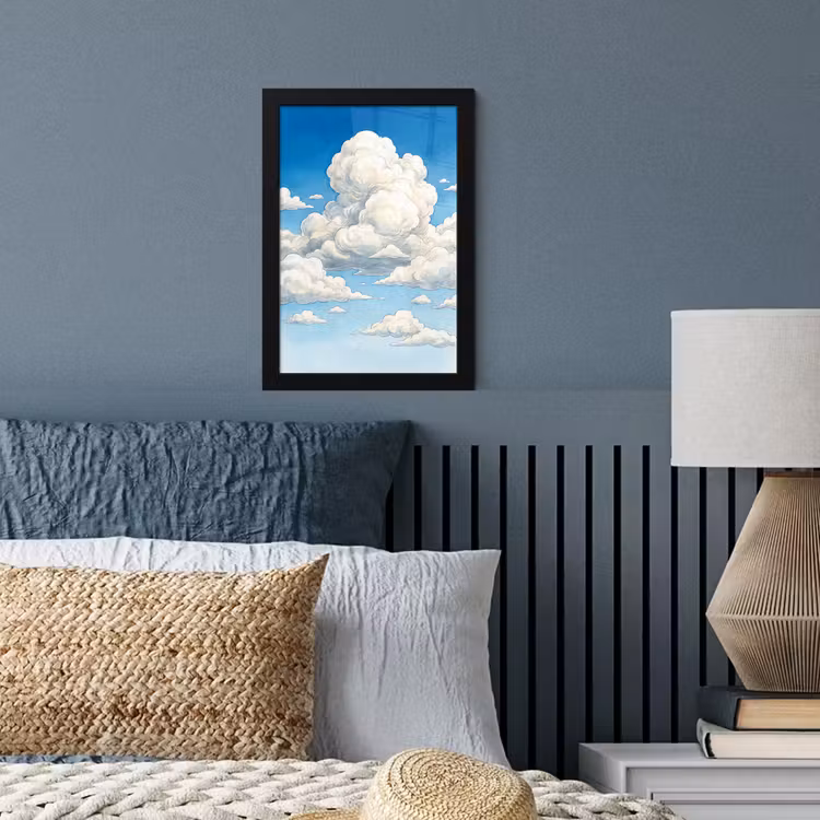 Poster met lijst - Wolken - Blauwe lucht - Natuur - Modern - Wit — 4