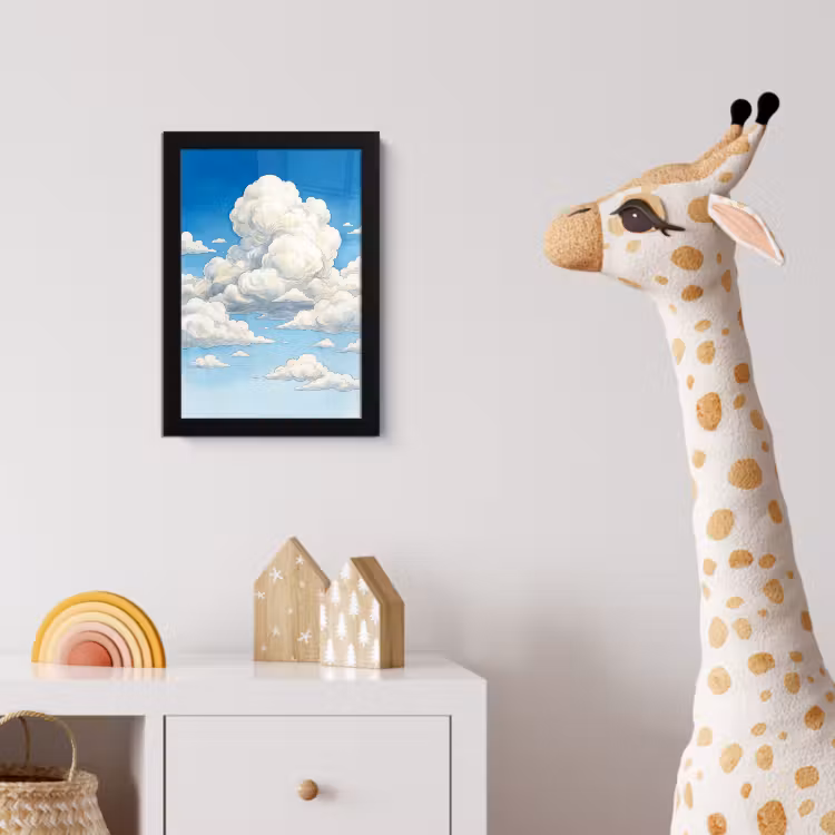 Poster met lijst - Wolken - Blauwe lucht - Natuur - Modern - Wit — 5