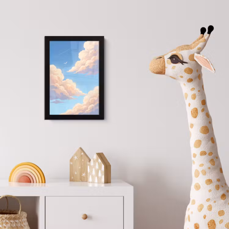 Poster met lijst - Wolken - Lucht - Natuur - Blauw — 5