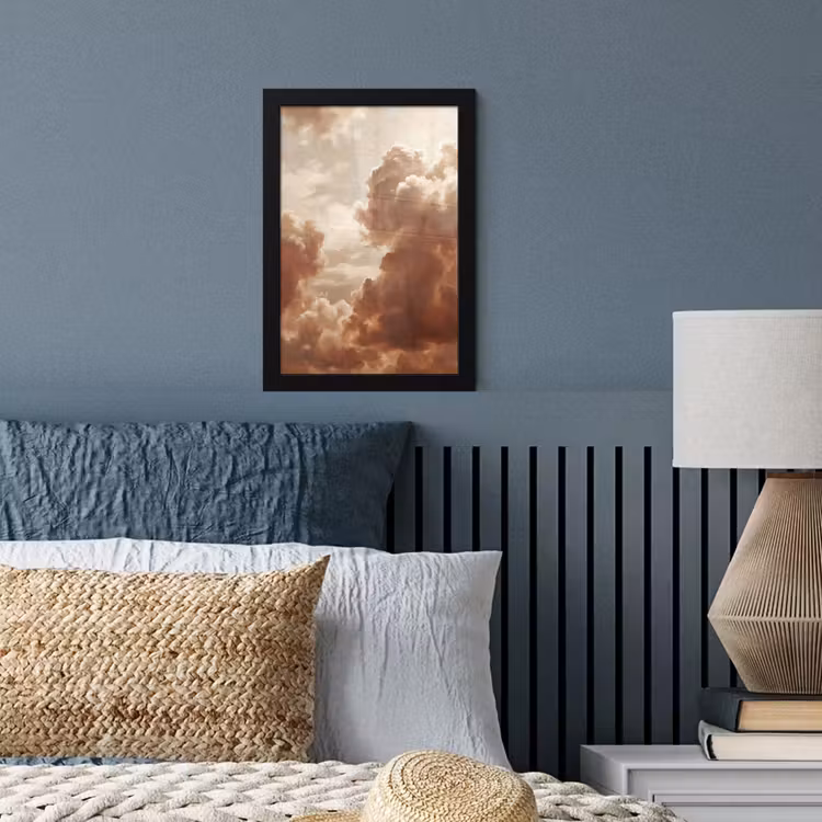 Poster met lijst - Wolken - Lucht - Natuur - Modern - Bruin — 4