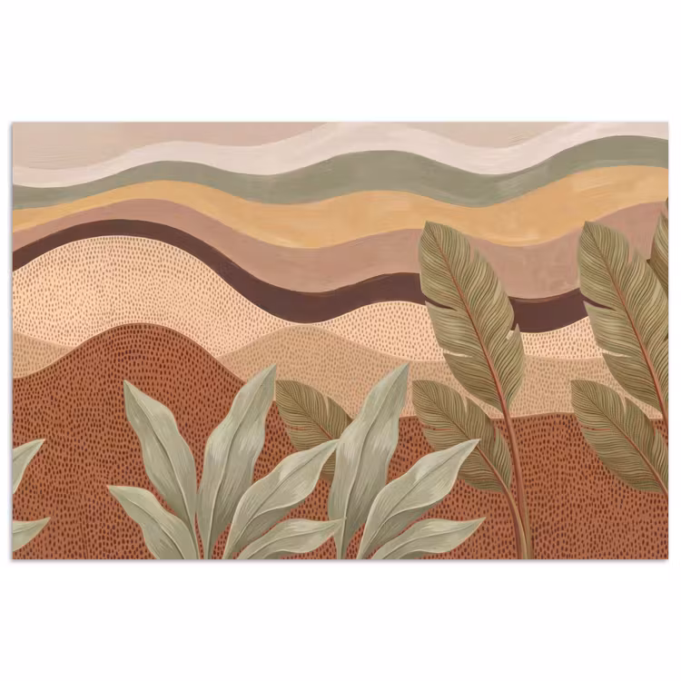 Poster - Natuur - Bladeren - Landschap - Abstract - Aardetinten — 1