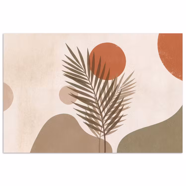 Poster - Planten - Bladeren - Abstract - Modern - Beige — 1