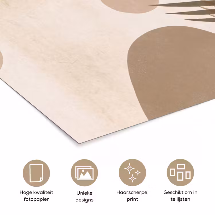 Poster - Planten - Bladeren - Abstract - Modern - Beige — 5