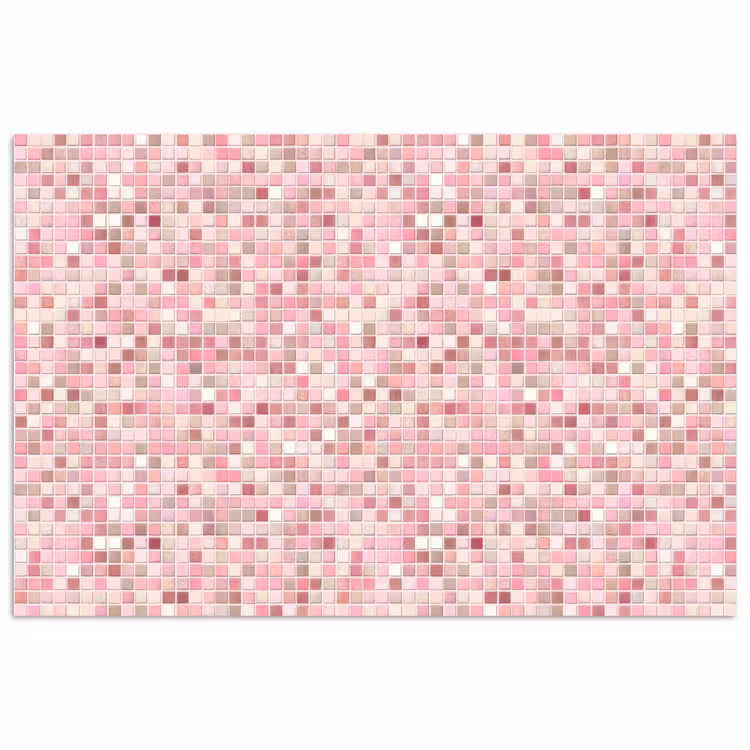 Poster - Mozaïek - Patroon - Roze — 1