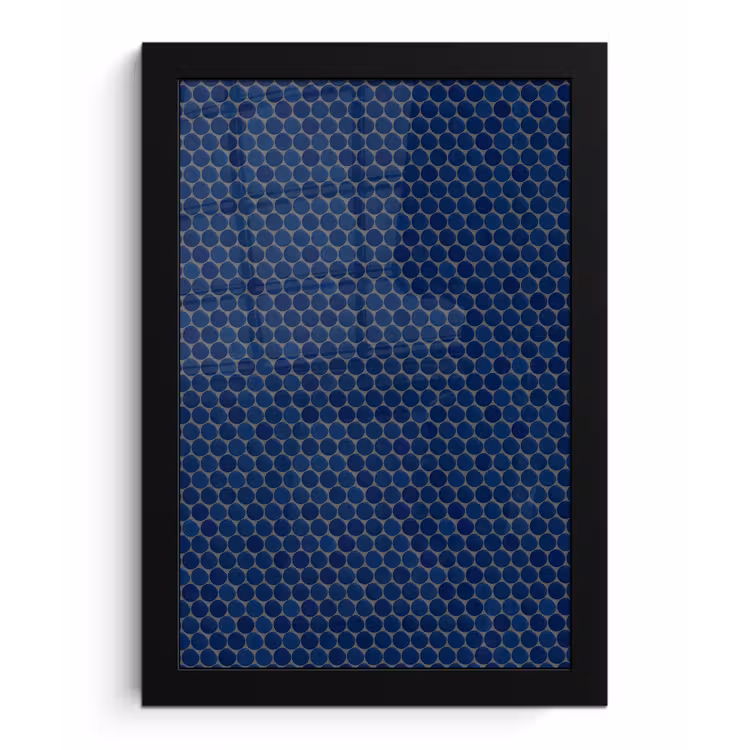 Poster met lijst - Penny - Mozaïek - Donkerblauw — 1