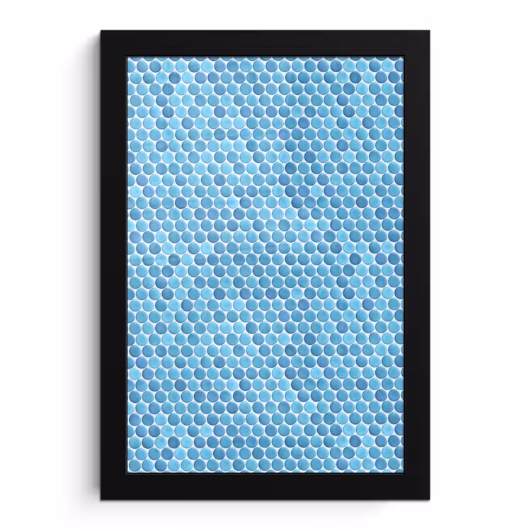 Poster met lijst - Penny - Mozaïek - Lichtblauw — 1