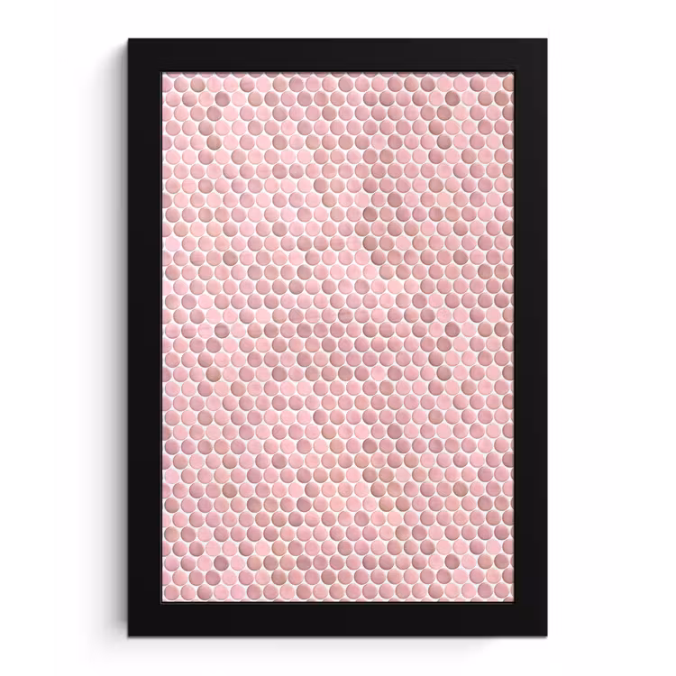 Poster met lijst - Penny - Mozaïek - Lichtroze — 1