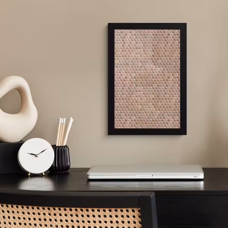 Poster met lijst - Penny - Mozaïek - Oudroze - Terracotta — 3