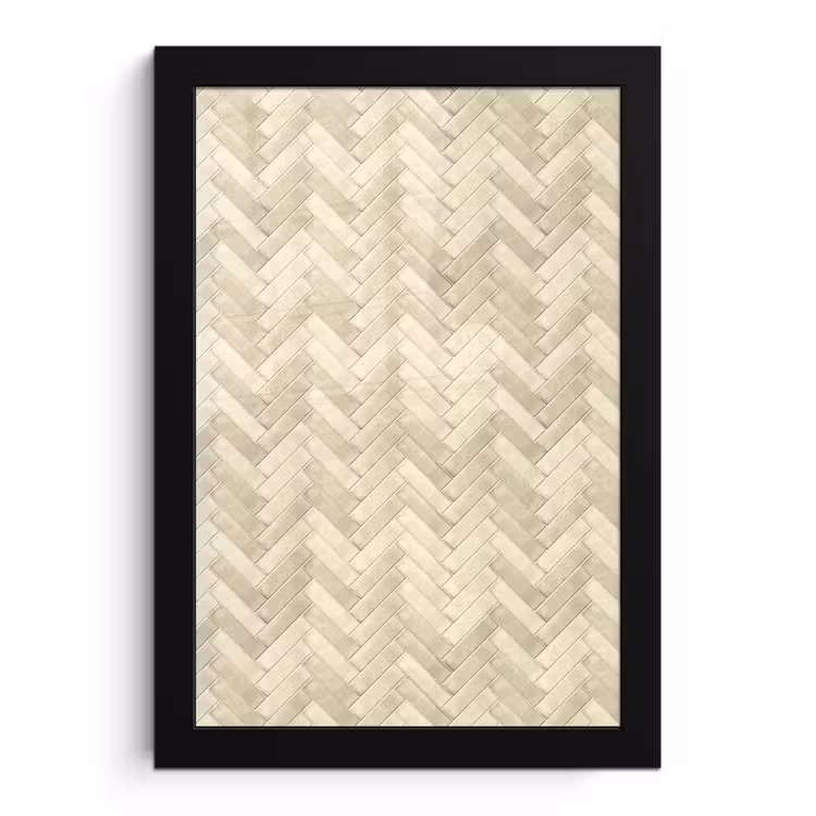 Poster met lijst - Visgraat - Wandtegel - Licht Beige — 1