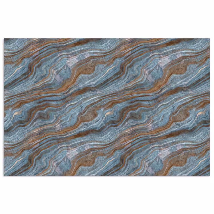 Poster - Patroon - Steen - Blauw — 1