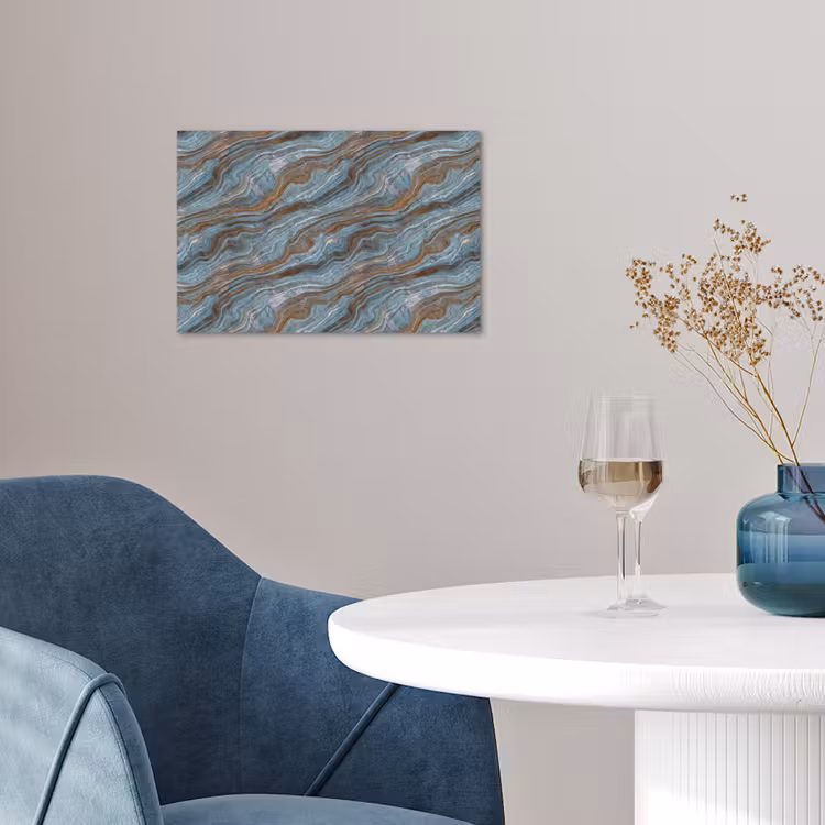 Poster - Patroon - Steen - Blauw — 4