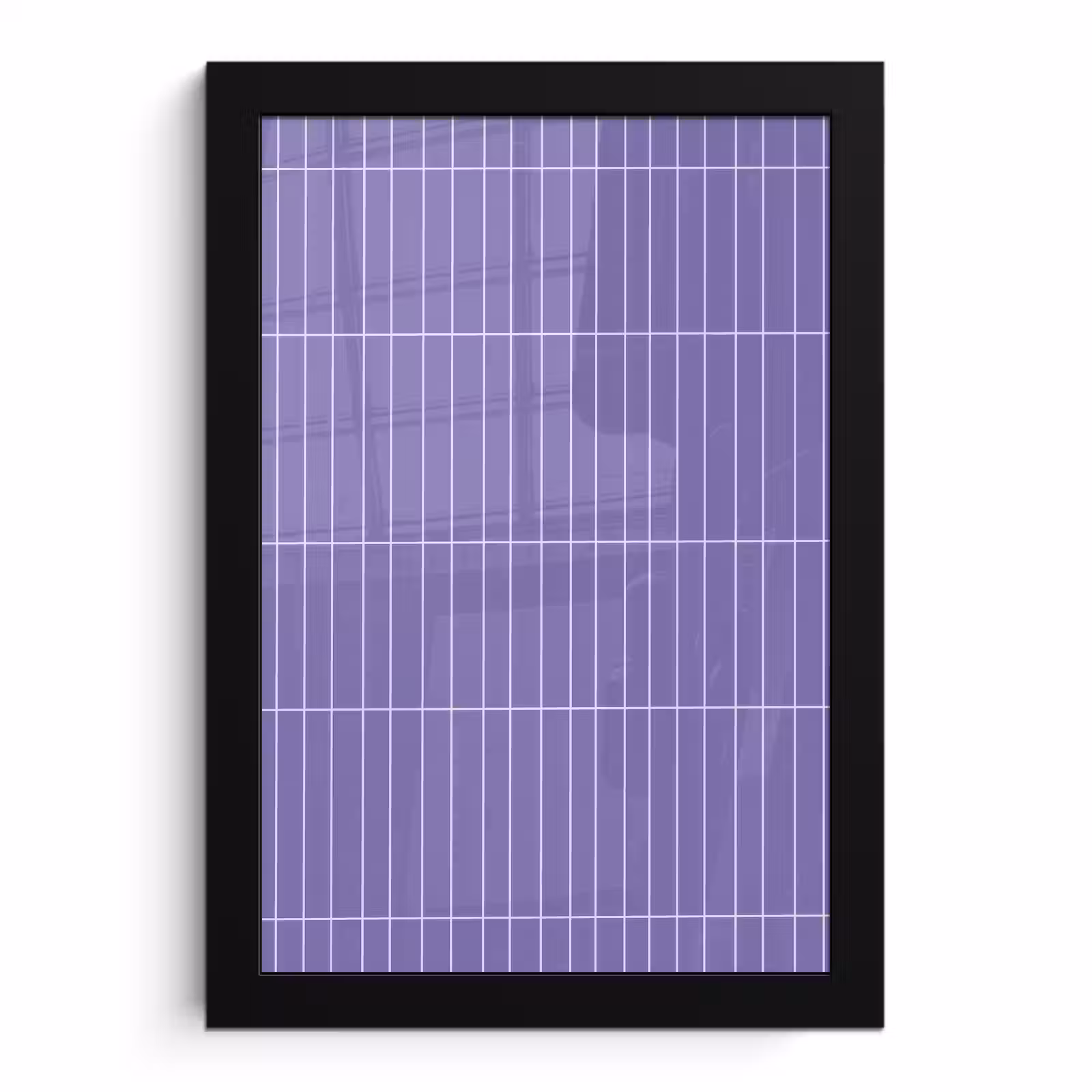 Poster met lijst - Patroon - Tegel - Lila — 1