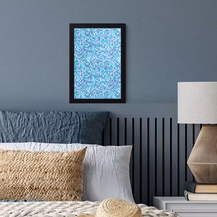 Poster met lijst - Mozaïek - Patroon - Turquoise — 4
