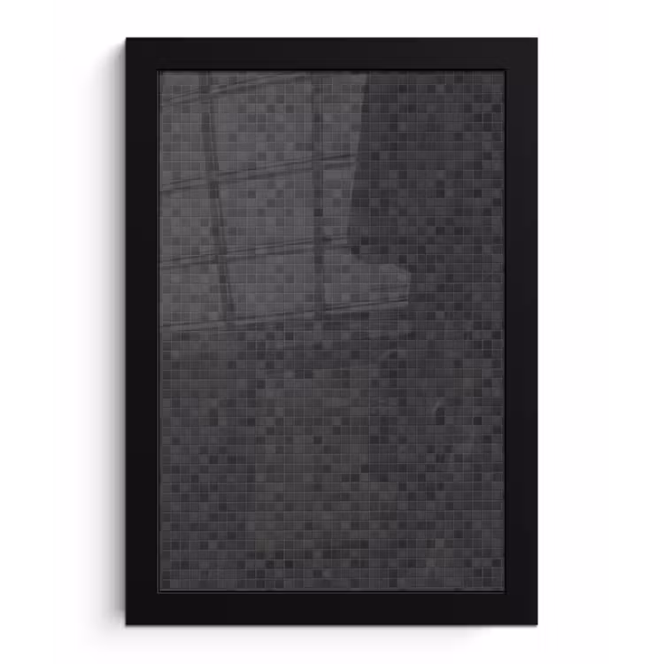 Poster met lijst - Mozaïek - Patroon - Zwart — 1