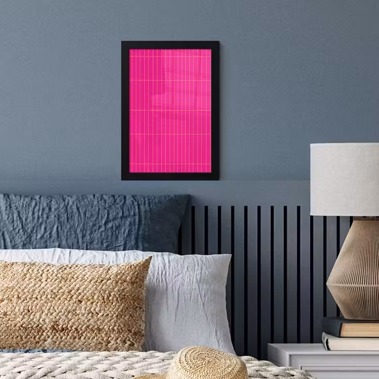 Poster met lijst - Patroon - Tegel - Magenta - Roze — 4