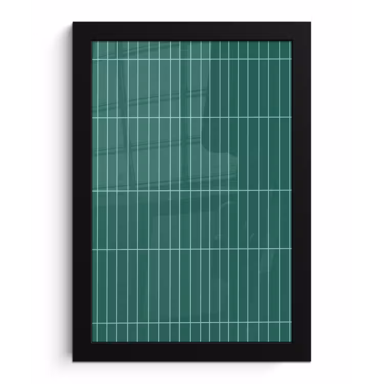 Poster met lijst - Patroon - Tegel - Saliegroen — 1