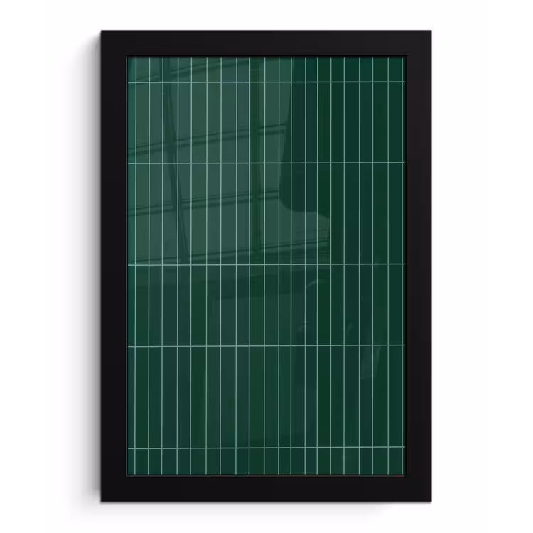 Poster met lijst - Patroon - Tegels - Donkergroen — 1