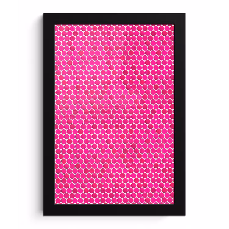 Poster met lijst - Penny - Mozaïek - Felroze — 1