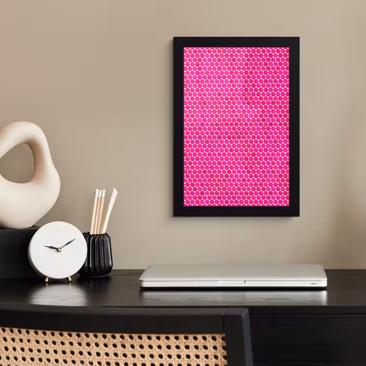 Poster met lijst - Penny - Mozaïek - Felroze — 3