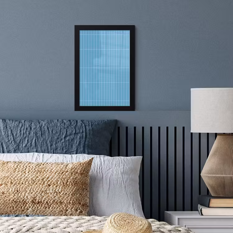 Poster met lijst - Tegel - Langwerpig - Patroon - Blauw — 4