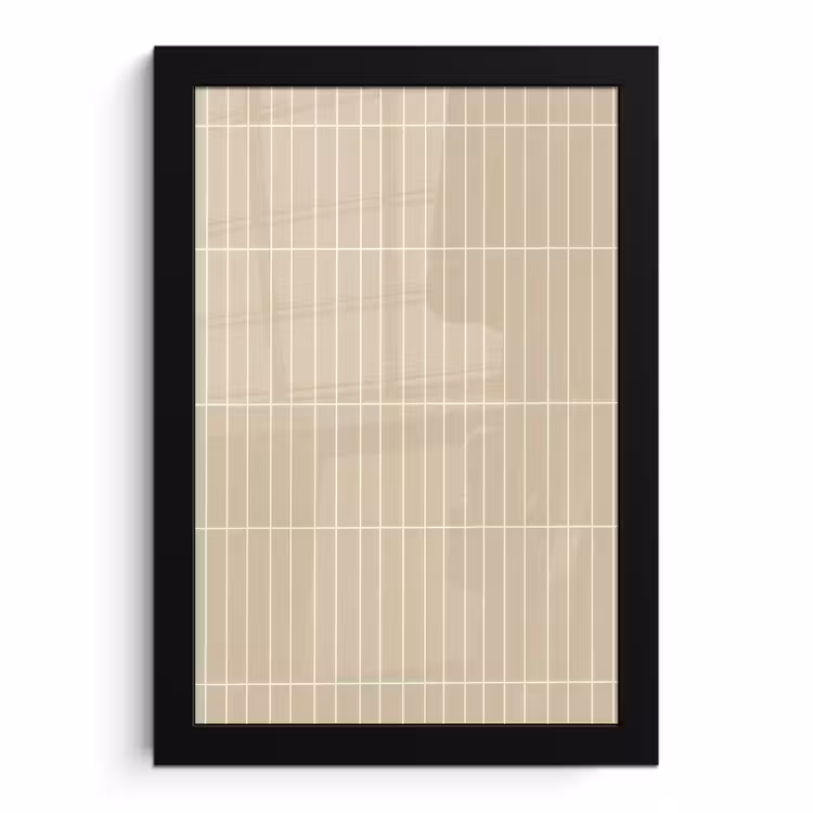 Poster met lijst - Verticaal - Wandtegel - Crème - Beige — 1