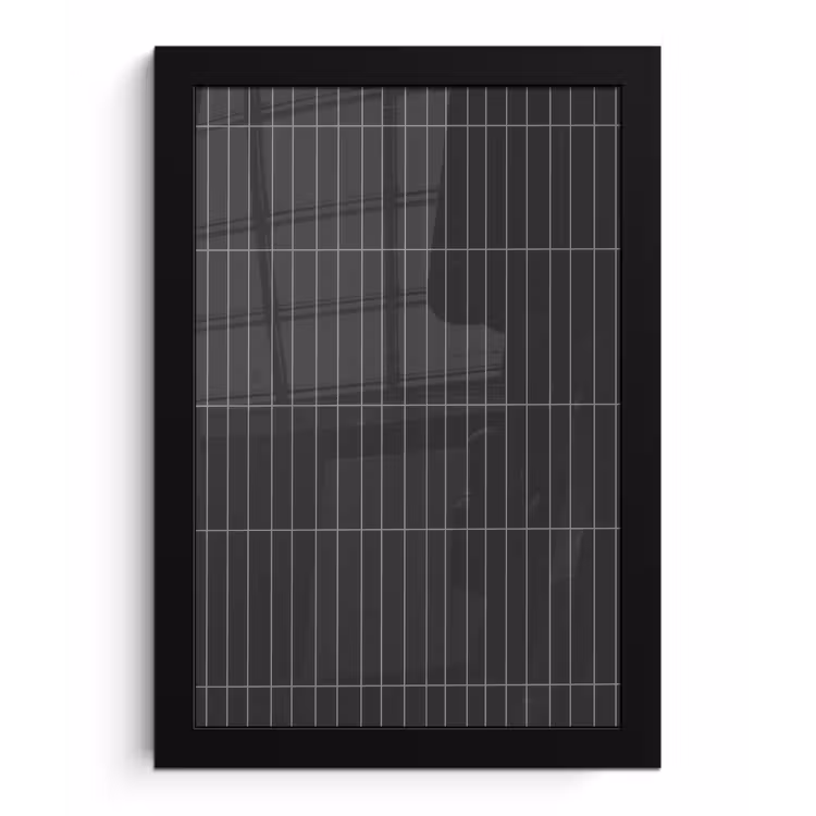 Poster met lijst - Verticaal - Wandtegel - Donkergrijs — 1