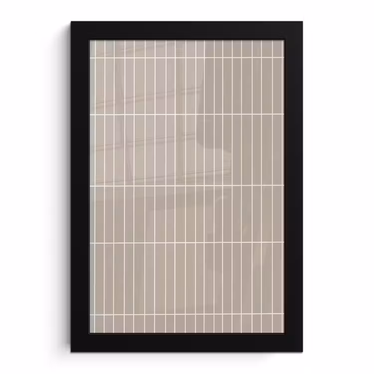 Poster met lijst - Verticaal - Wandtegel - Licht Beige — 1