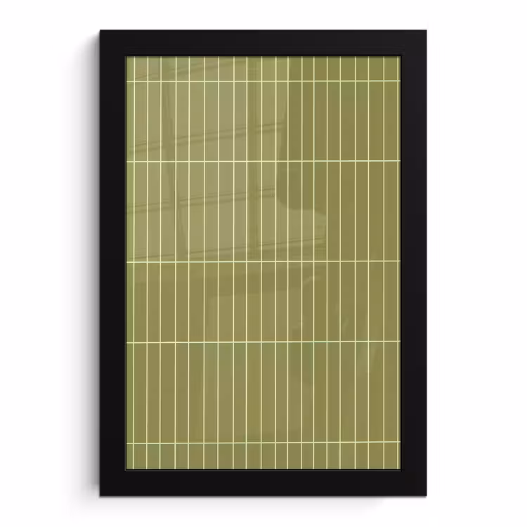 Poster met lijst - Verticaal - Wandtegel - Olijfgroen — 1