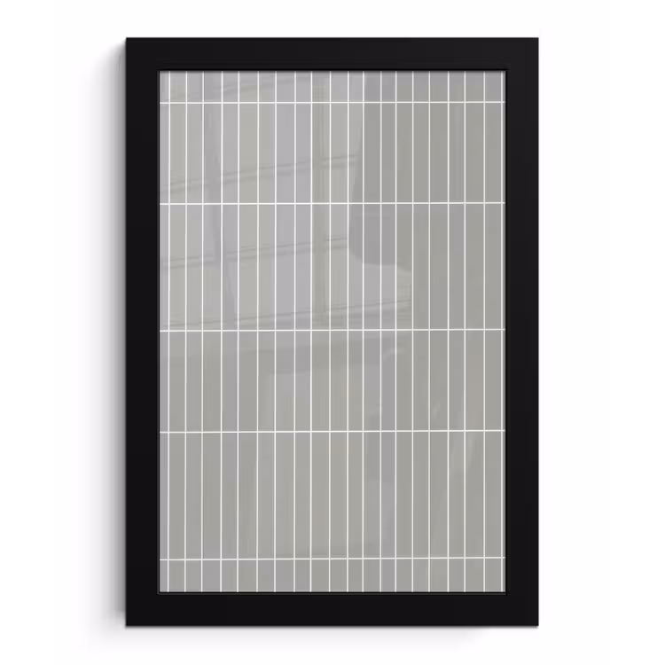 Poster met lijst - Wandtegel - Verticaal - Lichtgrijs — 1