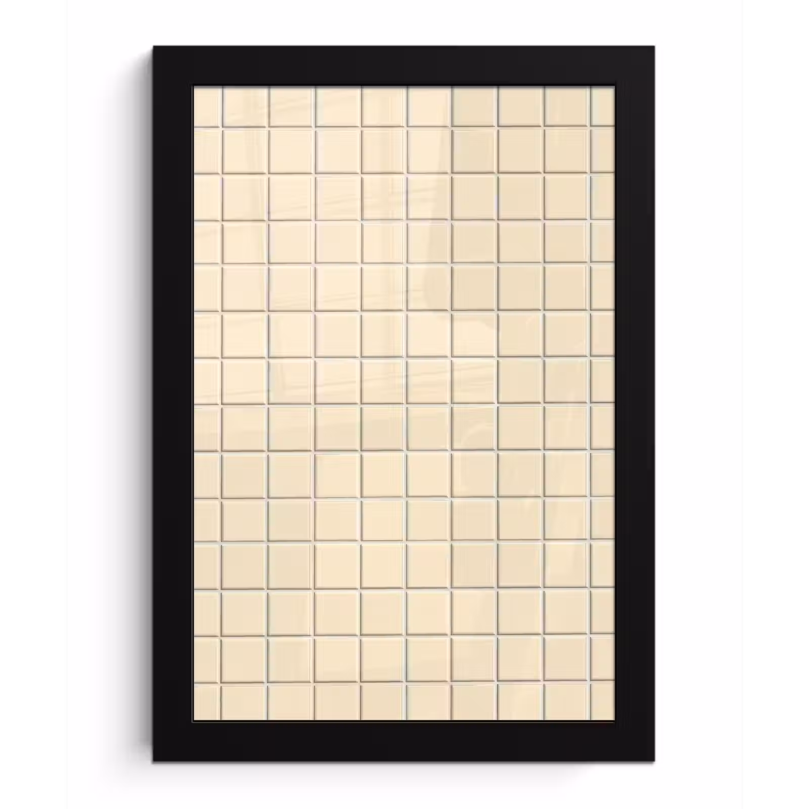 Poster met lijst - Patroon - Tegels - Gebroken - Wit — 1