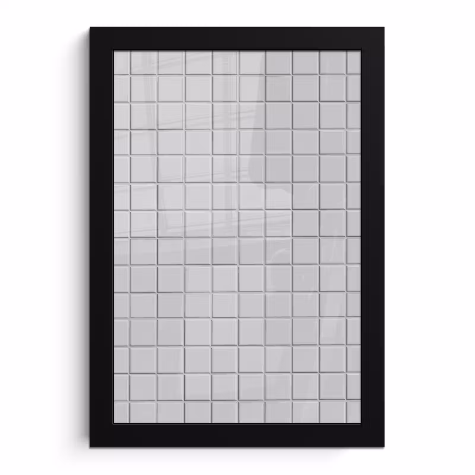 Poster met lijst - Patroon - Tegels - Licht - Grijs — 1