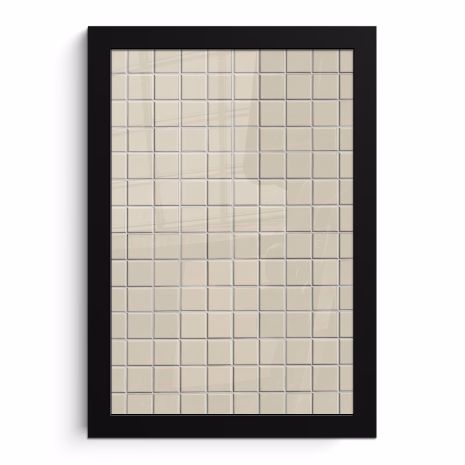 Poster met lijst - Patroon - Tegels - Taupe — 1