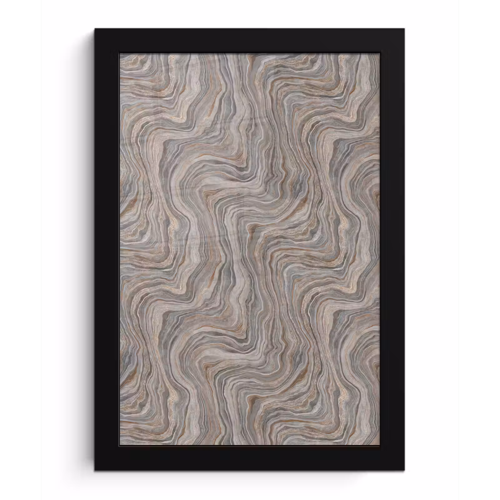 Poster met lijst - Patroon - Textuur - Grijs — 1