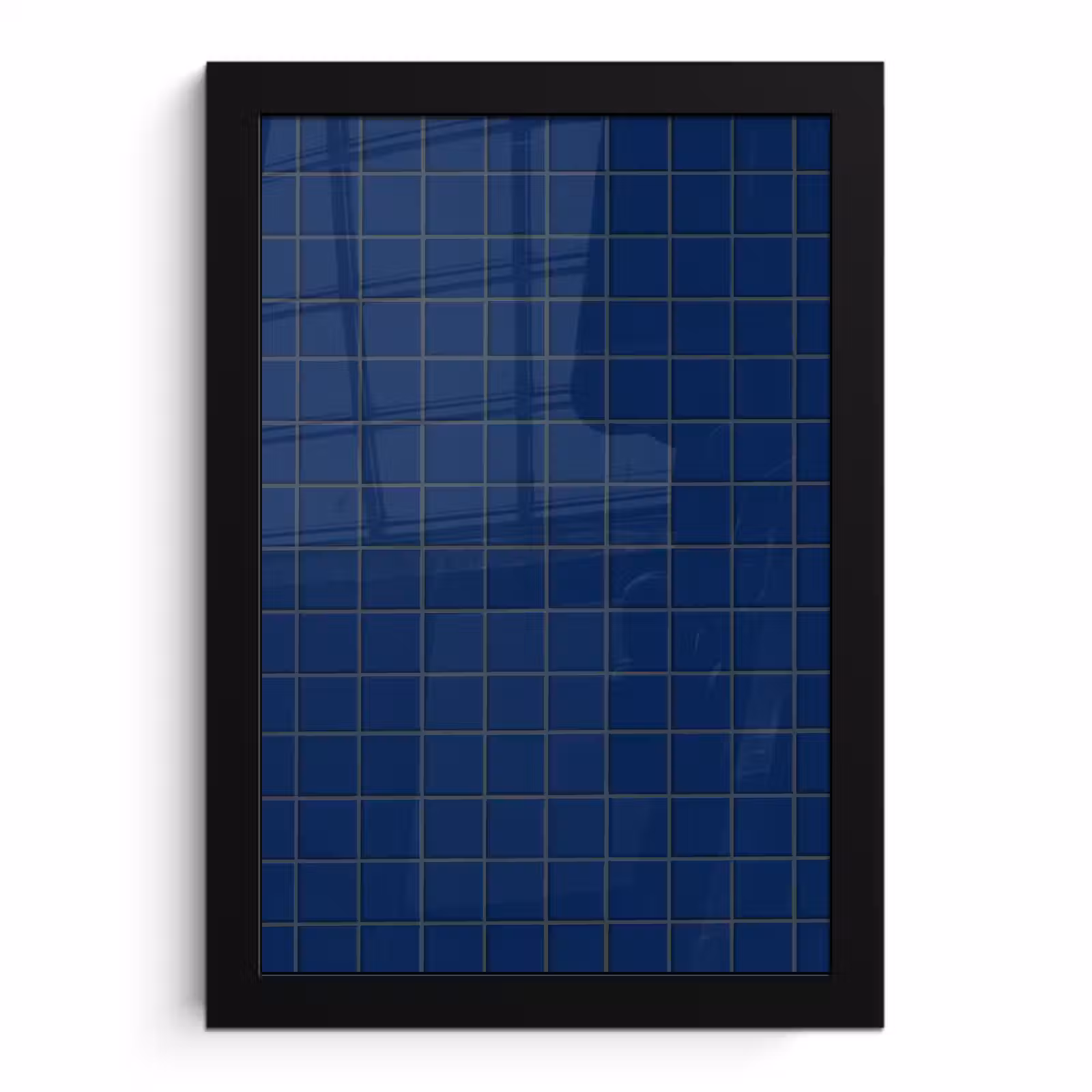 Poster met lijst - Tegel - Patroon - Blauw — 1