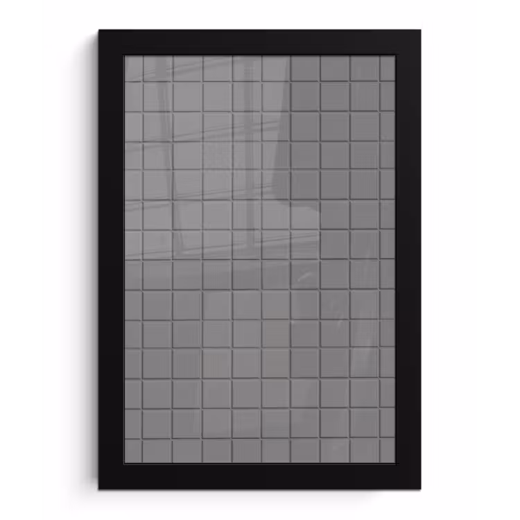 Poster met lijst - Modern - Patroon - Grijs — 1