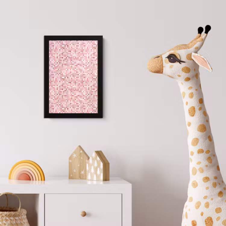 Poster met lijst - Mozaïek - Patroon - Roze — 5