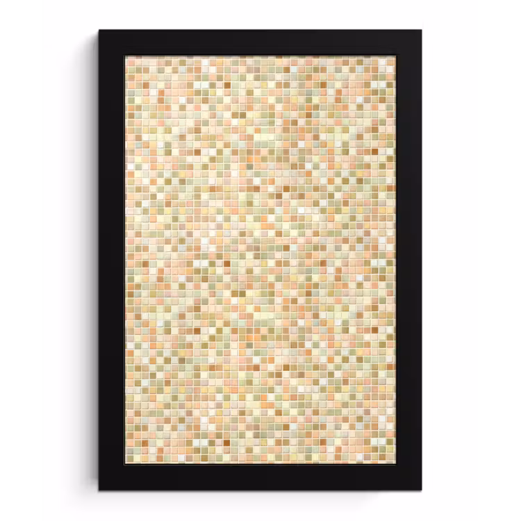 Poster met lijst - Mozaïek - Patroon - Terracotta — 1