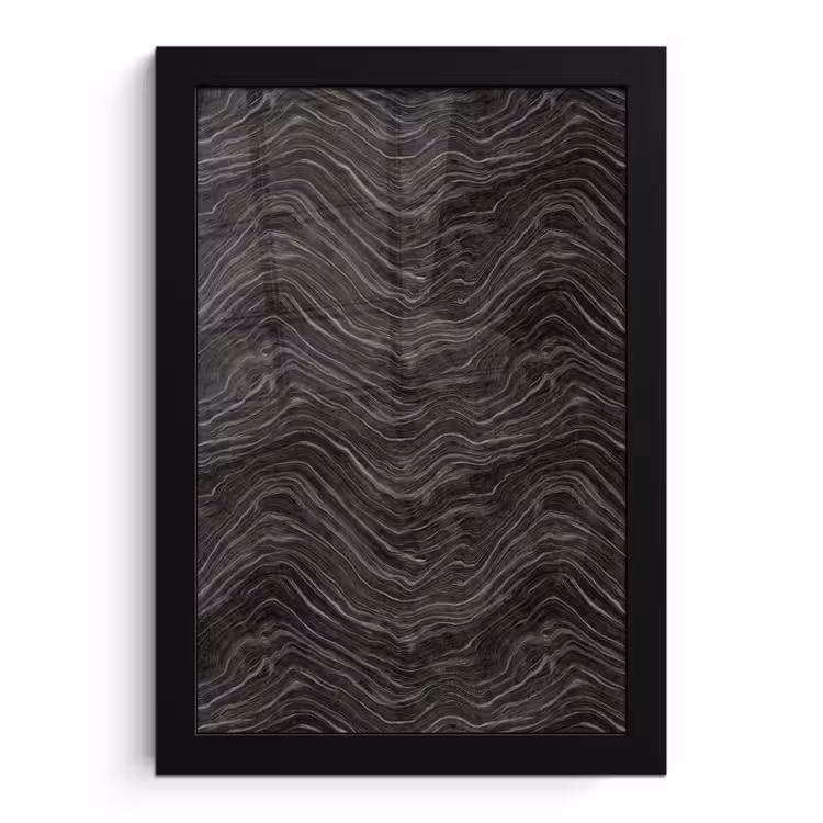 Poster met lijst - Patroon - Contrast - Antraciet — 1
