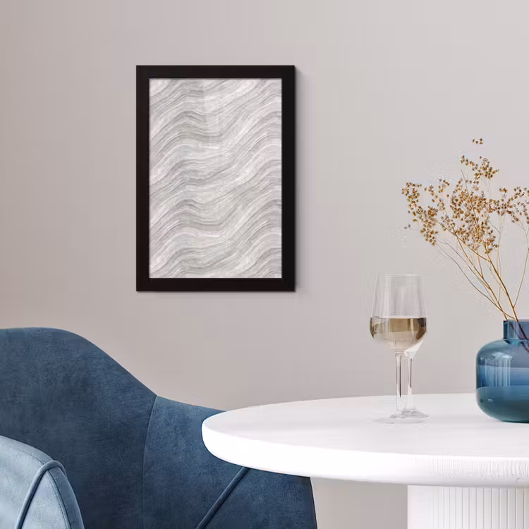 Poster met lijst - Patroon - Helder - Wit - Grijs — 2