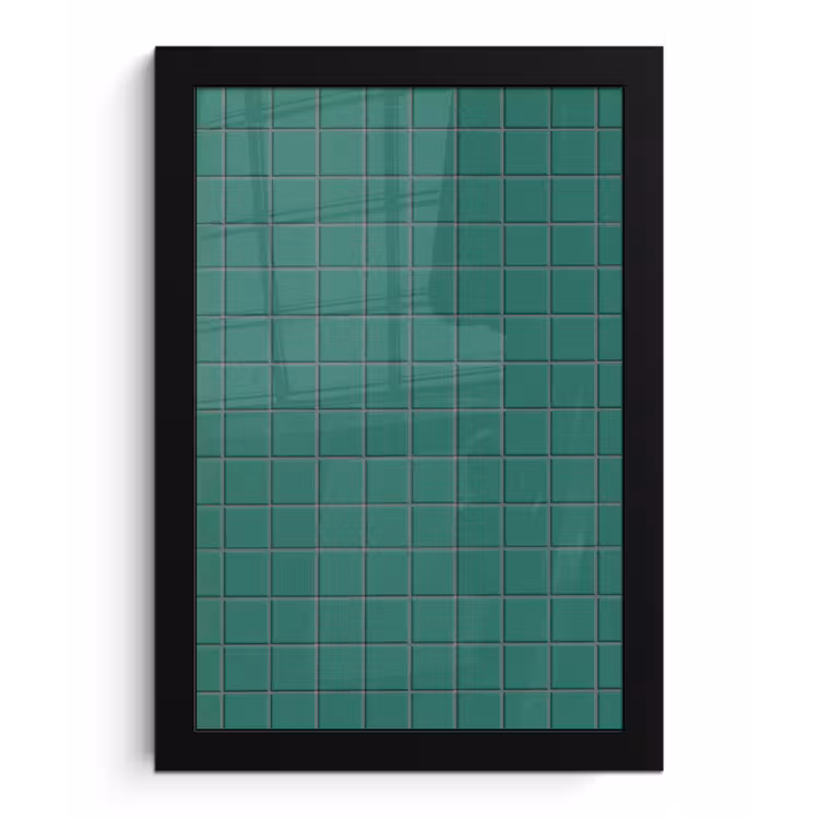 Poster met lijst - Patroon - Patroon - Smaragd — 1
